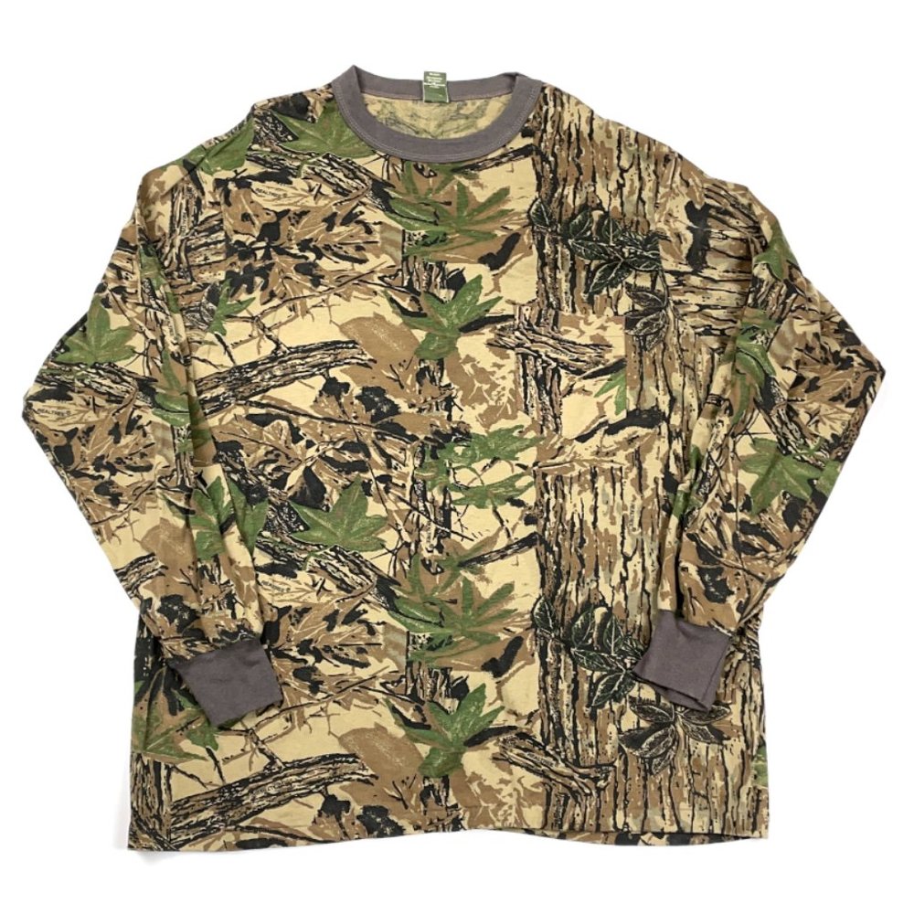 VTG Realtree Camouflage L/S Pocket T-Shirt 50-50